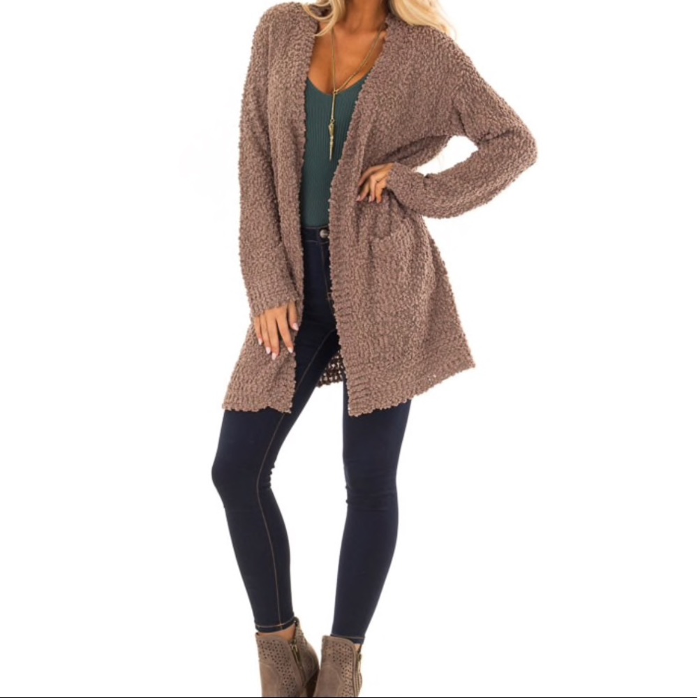 SALE❣️Coffee Oversized Soft Cardigan - Picture 6 of 8